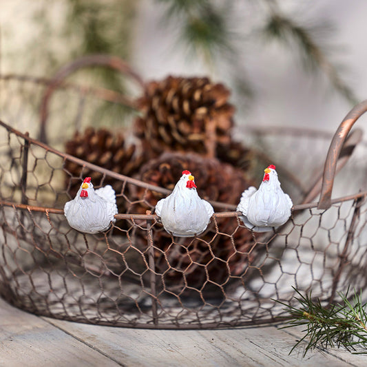 Chicken Pot Sitters - Set of 3