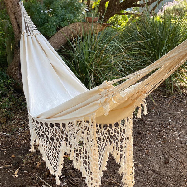 Crochet Hammock Fringed MacramÃ© Hammock Woven Luxury Hammock Boho