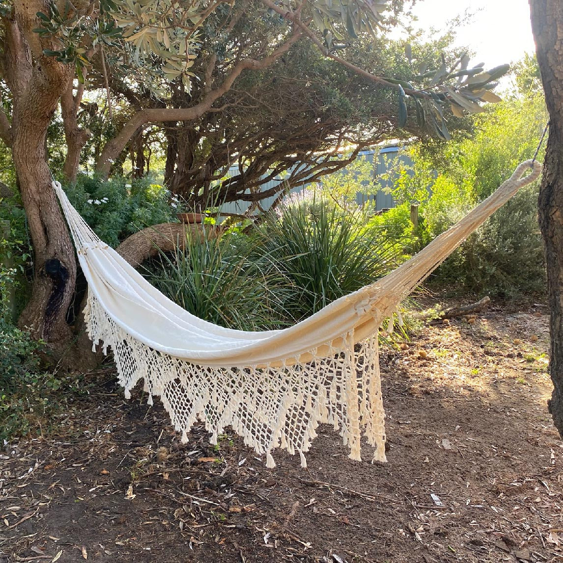Natural Macrame Double Hammock