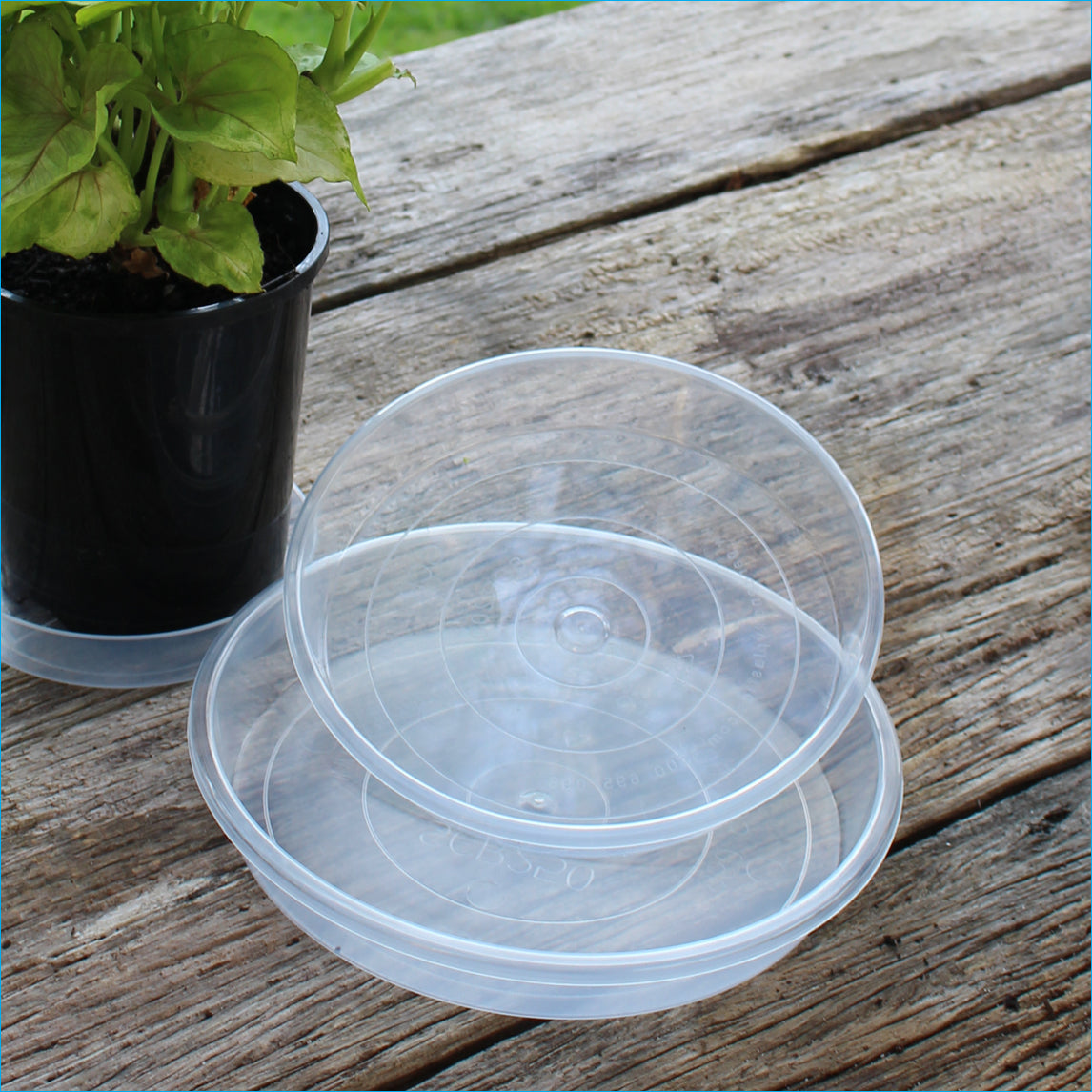 Clear Plastic Saucer 200mm
