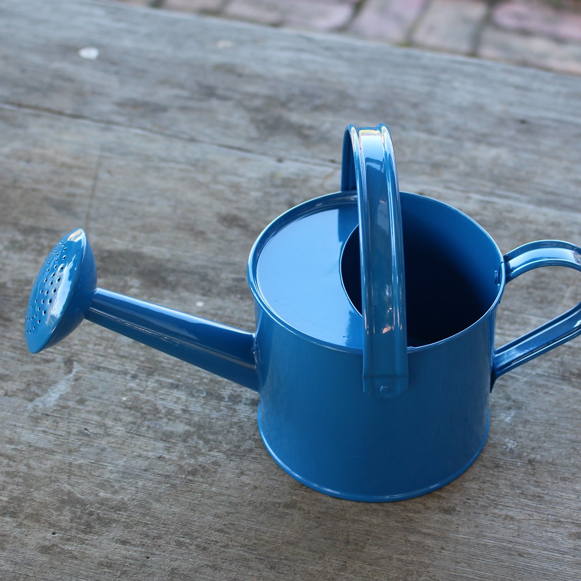 Kids Metal Watering Can Blue