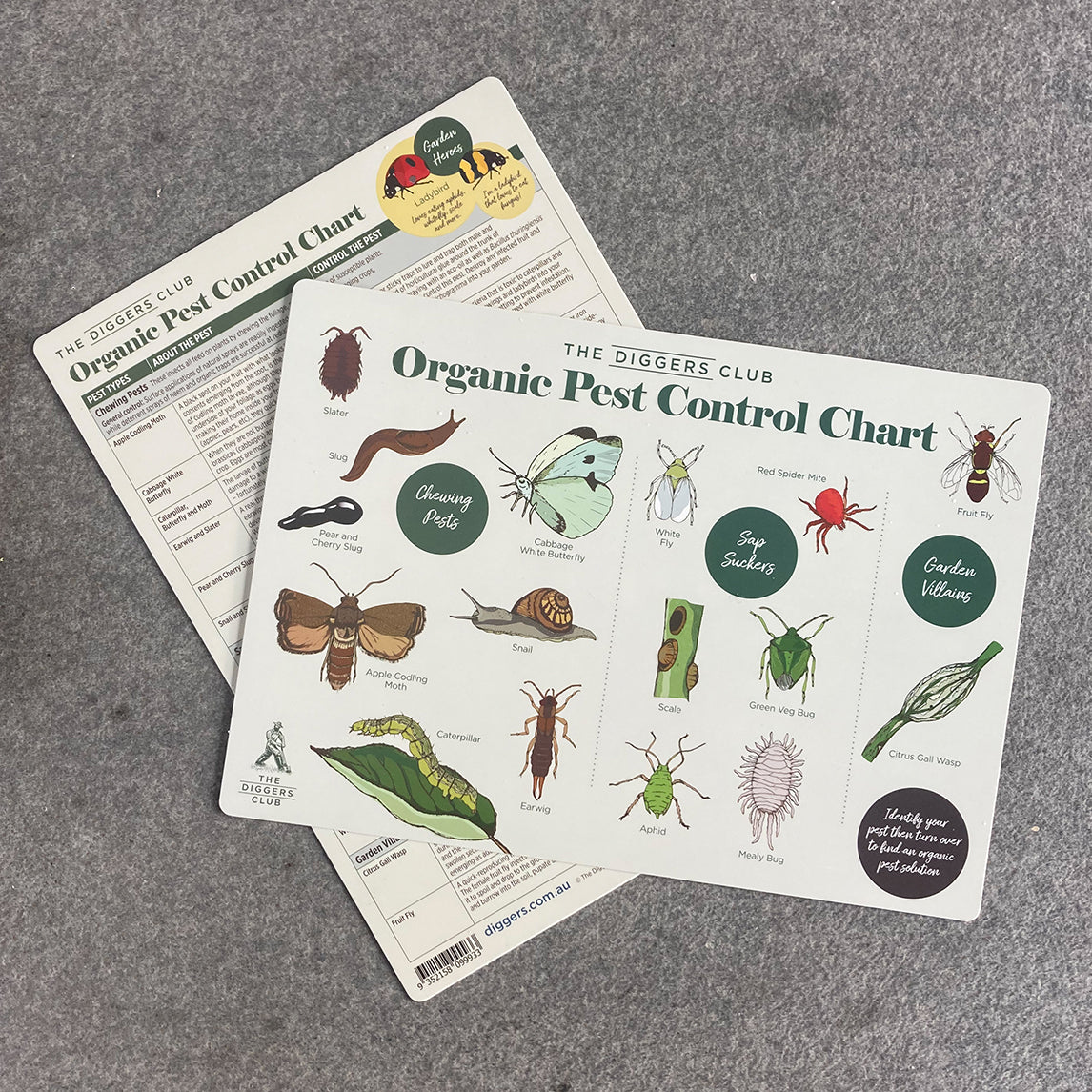 Diggers Organic Pest Control Chart
