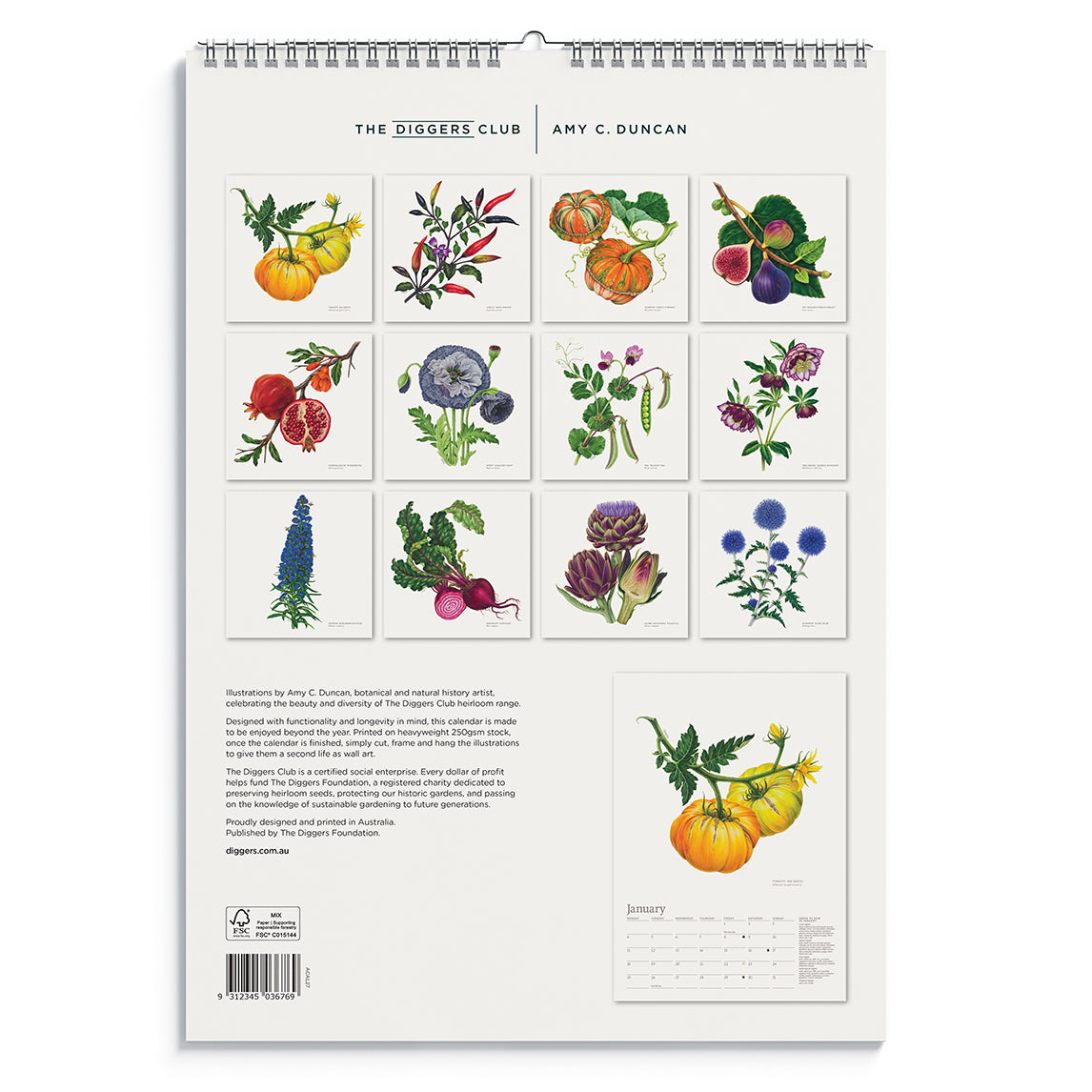 Diggers Heirloom Calendar 2027