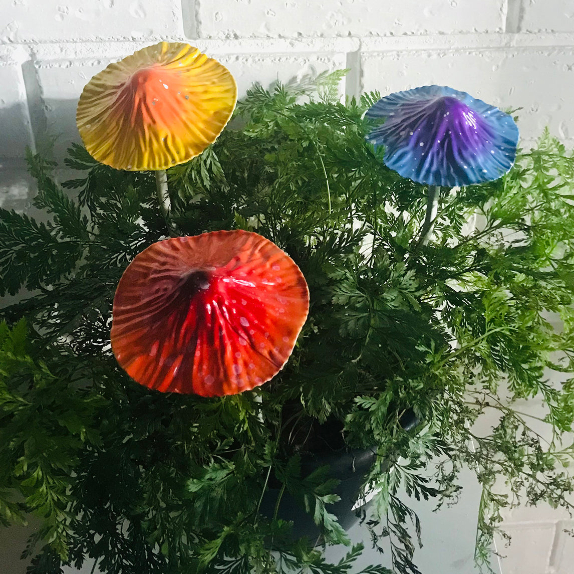 Metal Mushroom Set of 3