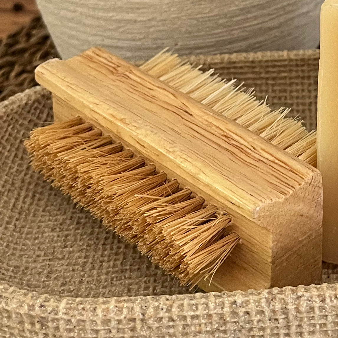 Nail Brush and Handmade Soap - Orange, Clove and Ginger