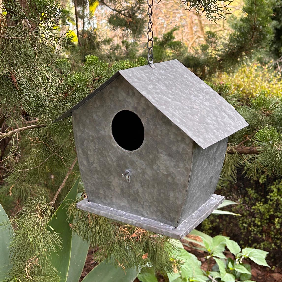 Hanging Zinc Birdhouse