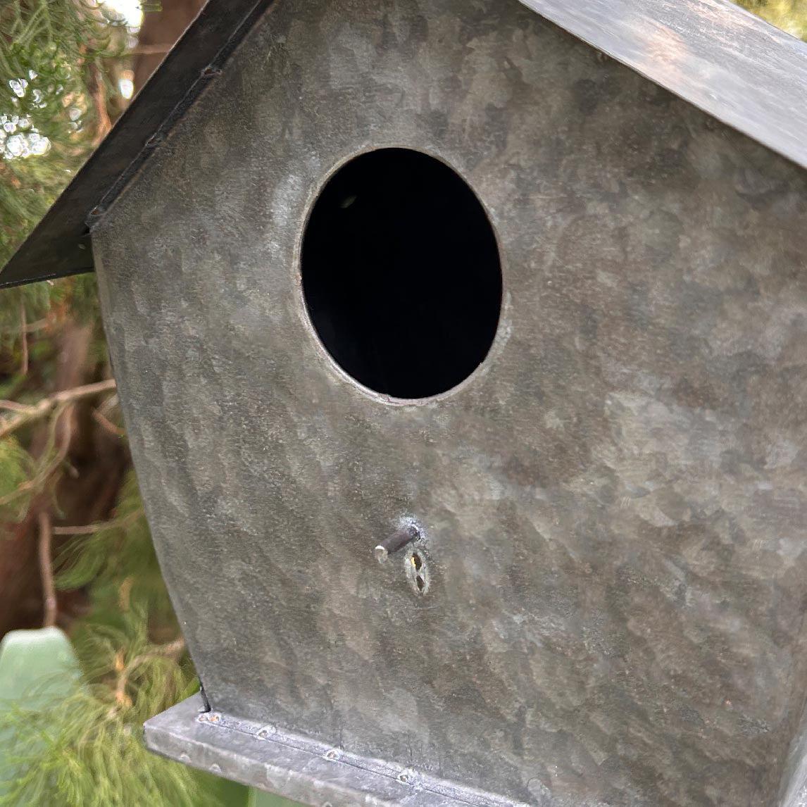 Hanging Zinc Birdhouse