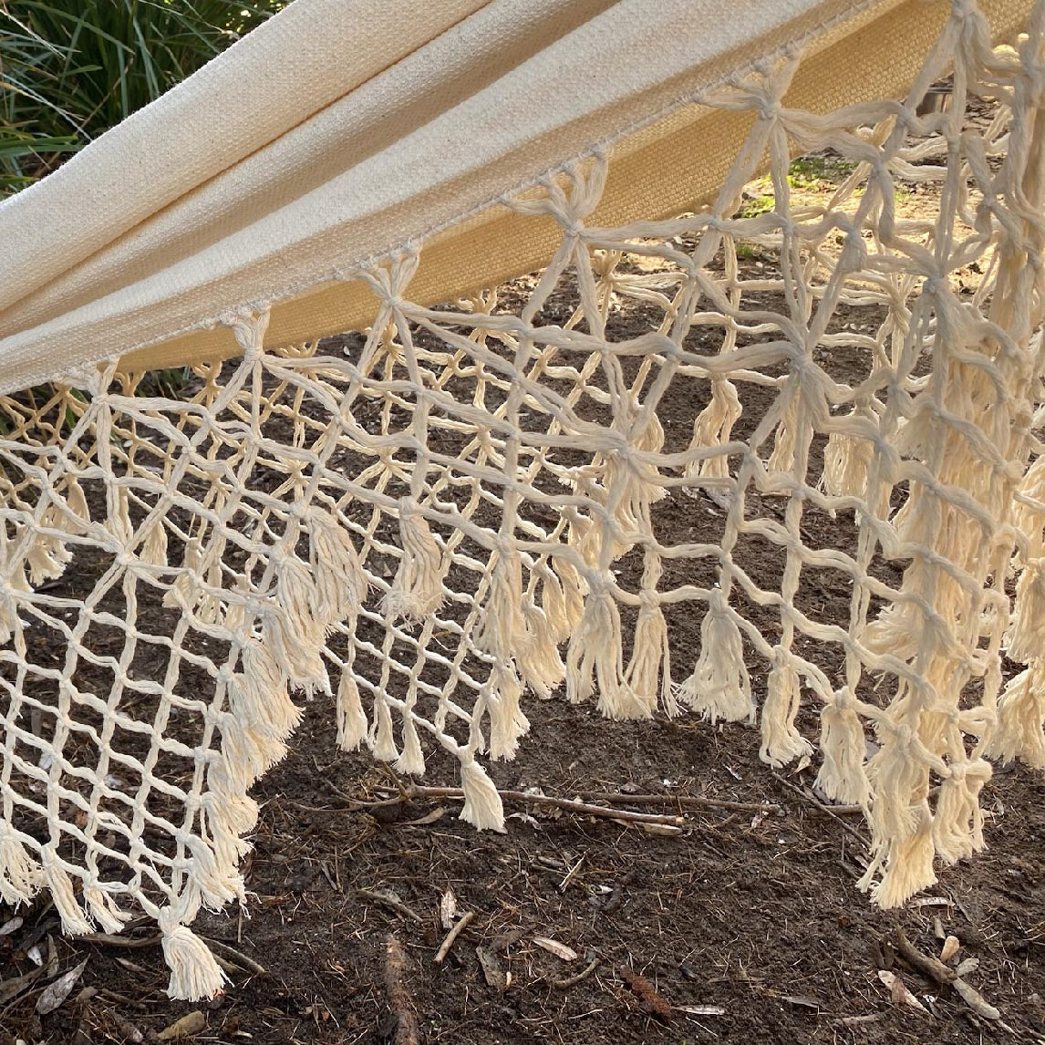 Natural Macrame Double Hammock