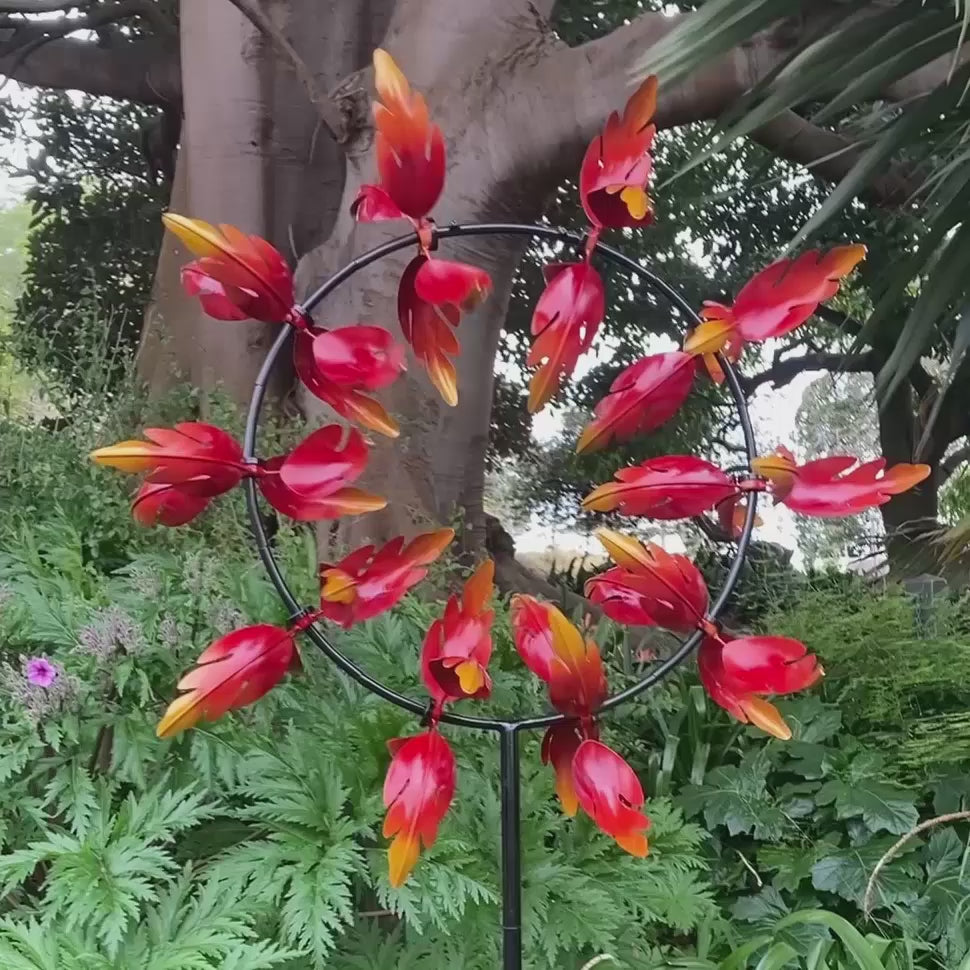 Wind Spinner - Flame Falling Leaves
