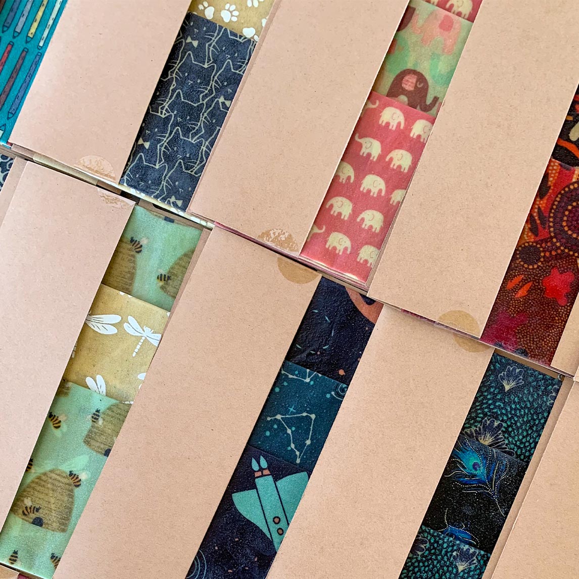 Assorted Beeswax Wraps - 3 Sizes