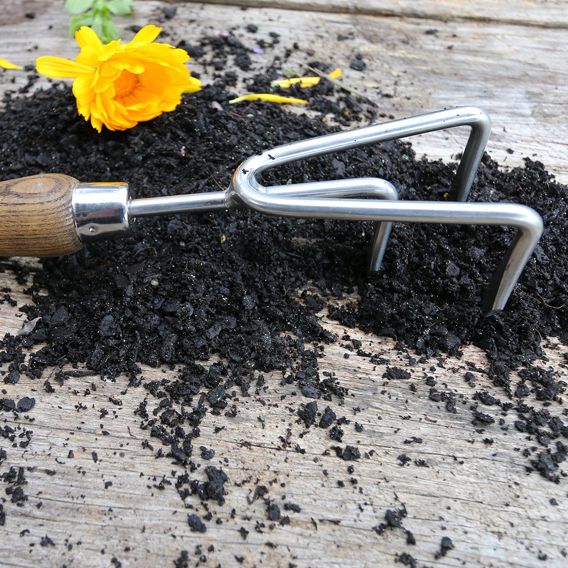 Stainless Steel Hand Cultivator