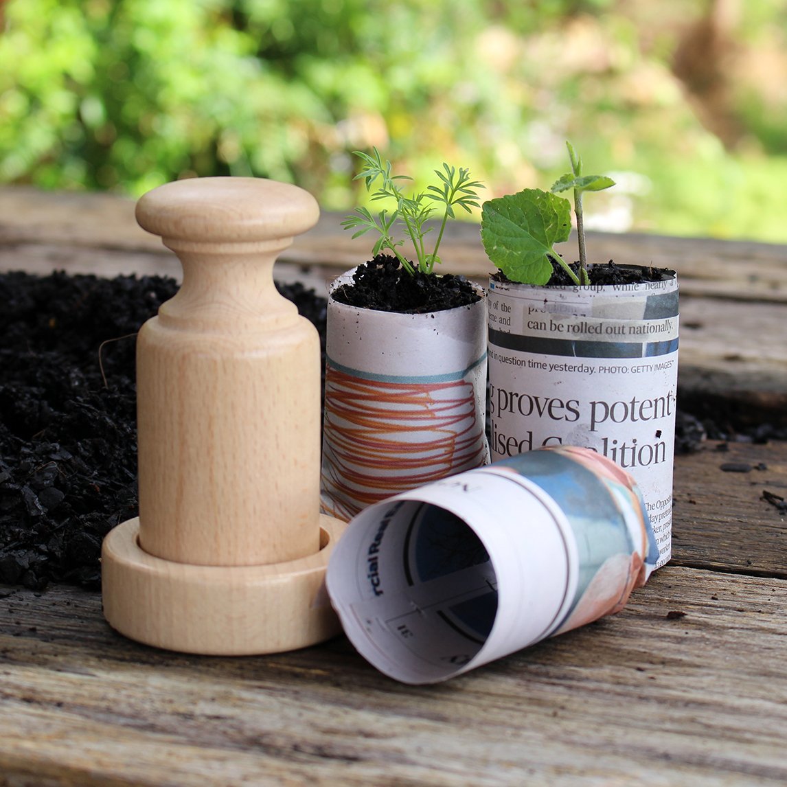 Wooden Paper Pot Maker